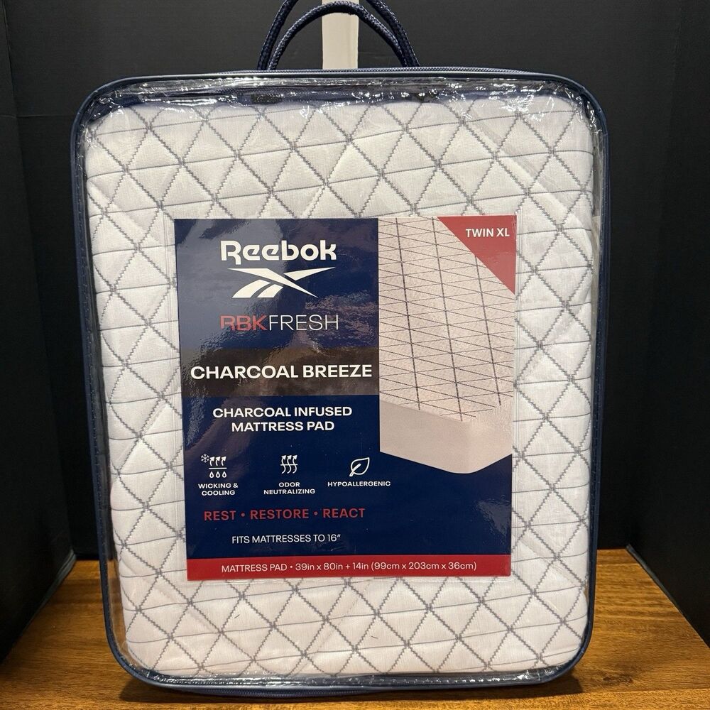 Reebok RBK Fresh Charcoal Breeze Mattress Pad - Twin XL